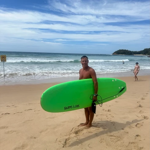 shayne surfing at bondi beach