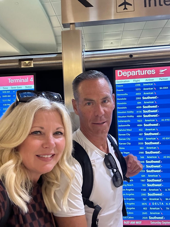 Shayne and Shelly at Airport