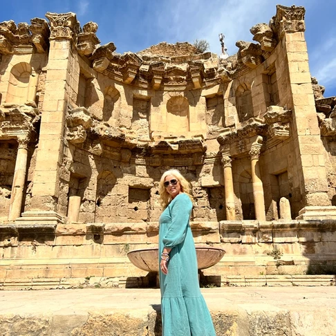 Woman in dress in jordan