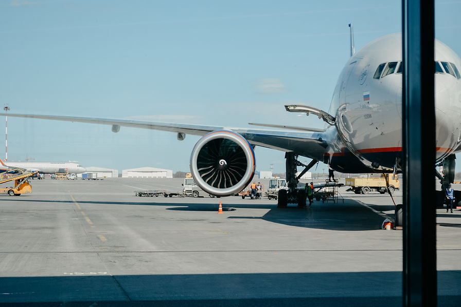 airplane at gate