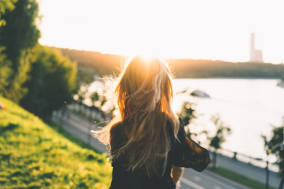 woman in sunshine