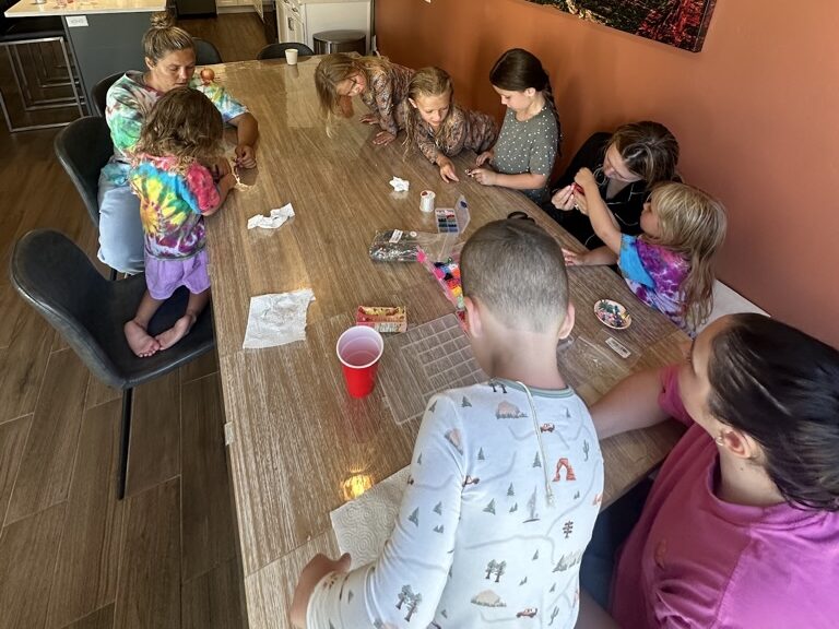 Family reunion craft time